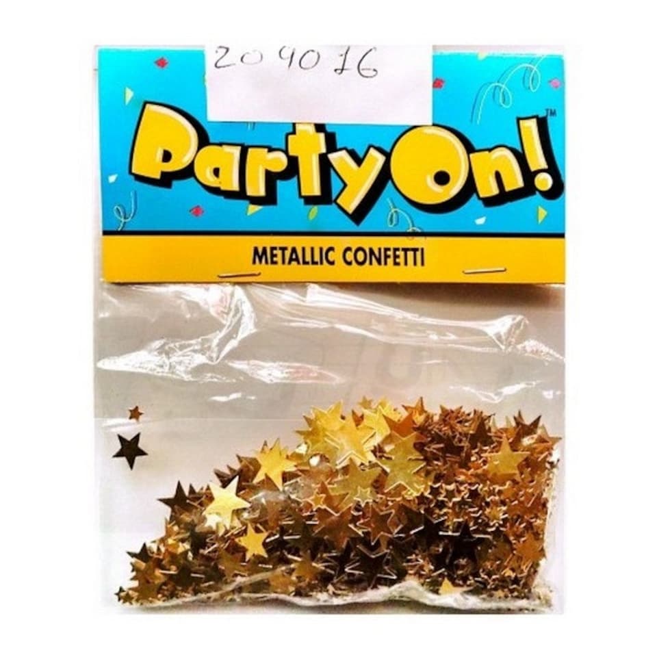Party On! Mini Metallic Stars Confetti - Gold - One Size
