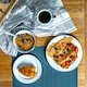 image 5 of Argon Tableware 16 Piece White Enamel Dinner Set - cm - Black
