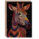 image 1 of Trippy Pattern Modern Folk Woman Zebra Her Birthday Card