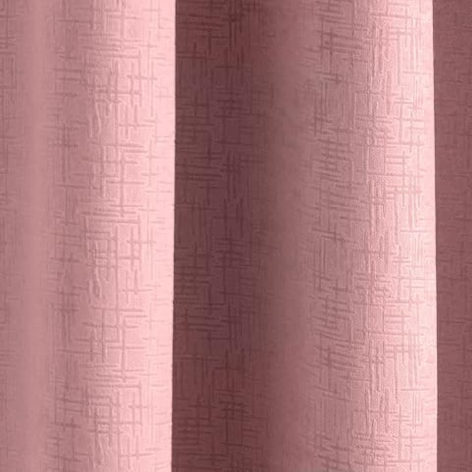 image 1 of Vogue Blush Curtains 66 x 54 inch (168 x 137 cm) Room Darkening Eyelet Thermal Noise Reducing Curtains for Bedroom and Living Room