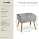 image 6 of Bench Ranya upholstered linen look with storage space - 300kg capacity Grey | Light Grey
