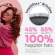 image 3 of WetBrush Original Detangler Hair Brush Gently Separates Knots With Ease, For All Hair Types, Amazon Exclusive Colour, Aqua