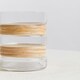 image 4 of Interiors by Premier Small Glass Vase, Coastal and Textured Glass Vase, Clear Glass and Natural Cane Rustic Vase, Clear Vase Clear