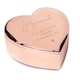 image 1 of Personalised Rose Gold Heart Trinket Box