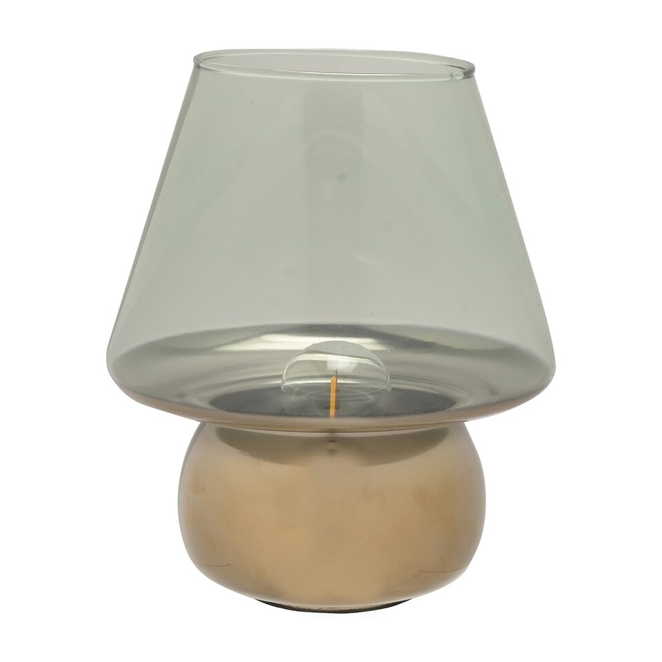 image 1 of Hestia Green & Gold LED Lamp | Green | Gold