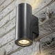 image 3 of CGC SHERRI Dark Grey Cylinder Up and Down Outdoor Wall Light Grey