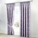 image 1 of D & D Jasmine Pencil Pleat Curtains Lavender