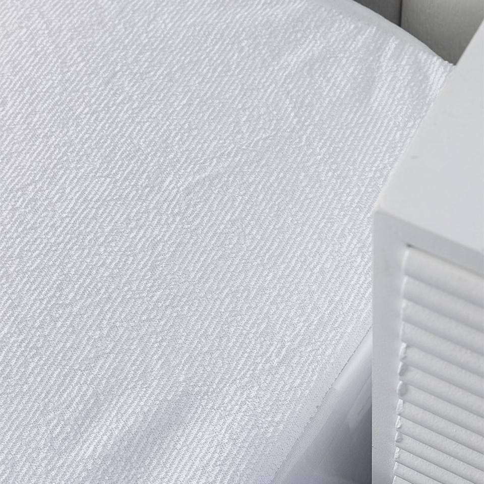 image 1 of 12Inch Deep Waterproof Terry Towel Mattress Protector Soft Touch Non Noisy Fitted Sheet White | King