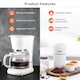 image 2 of Geepas 1.5L Filter Coffee Machine and 80g Coffee Grinder Set White