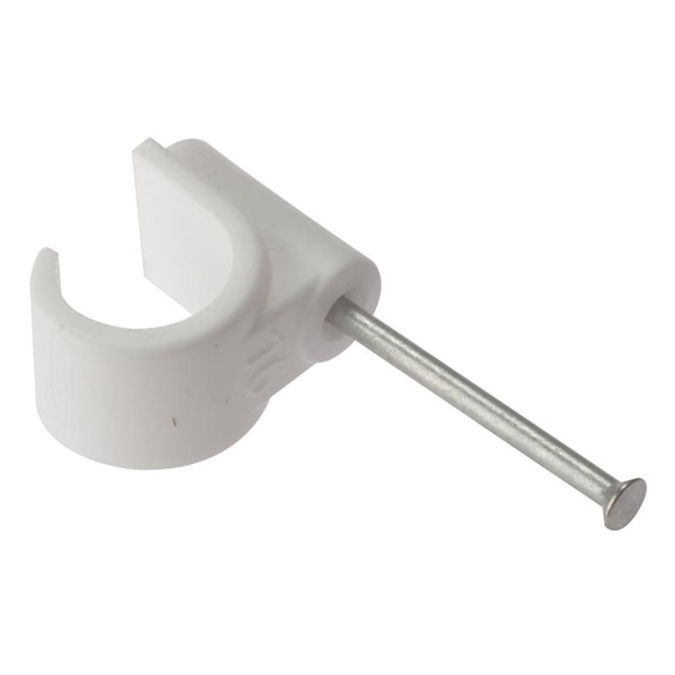 Forgefix Pipe Clips With Masonry Nail - Multi Colour - 22mm