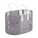 image 4 of Living and Home Foldable Plastic Laundry Basket, Grey | Grey