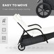 image 5 of Outsunny 3 PCS Rattan Lounger Recliner Bed Garden Furniture Set w/ Side Table