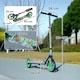 image 5 of AIYAPLAY Kids Scooter, Foldable Kick Scooter with Adjustable Handlebar, 200mm Big Wheel, Rear Fender Brake, Gift for Ages 6-12 Years, Boys and Girls | Green