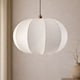 image 4 of CGC Lighting Natalia Cloud Dancer White Oval Distressed Silk Lampshade