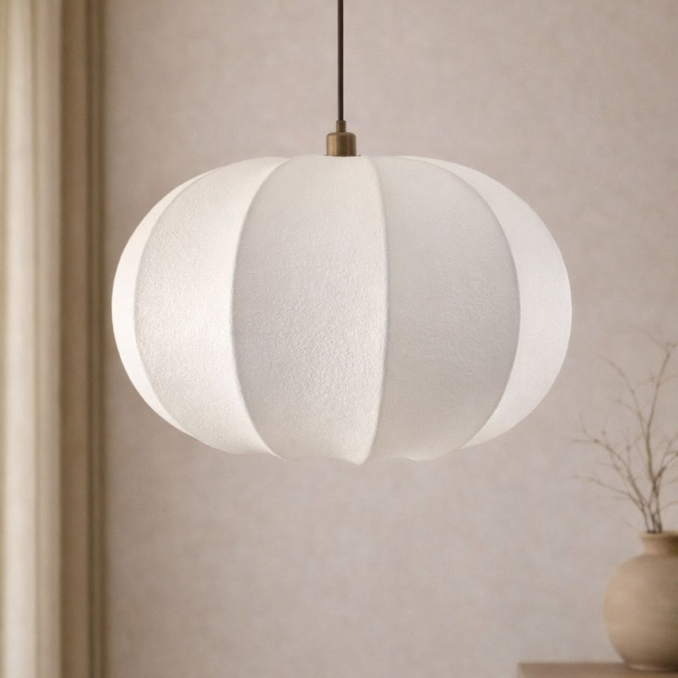 image 1 of CGC Lighting Natalia Cloud Dancer White Oval Distressed Silk Lampshade