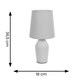 image 2 of ValueLights Arlo Grey Ceramic Table Lamp with Grey Fabric Shade