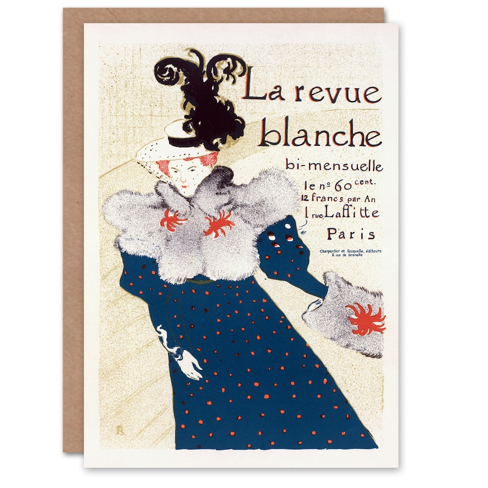 image 1 of Toulouse Lautrec Art Card La Revue Blanche Advert