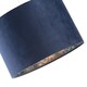 image 3 of Midnight Blue Velvet Lamp Shade with Colourful Peacock Feather Inner | Blue | Midnight Blue | 1