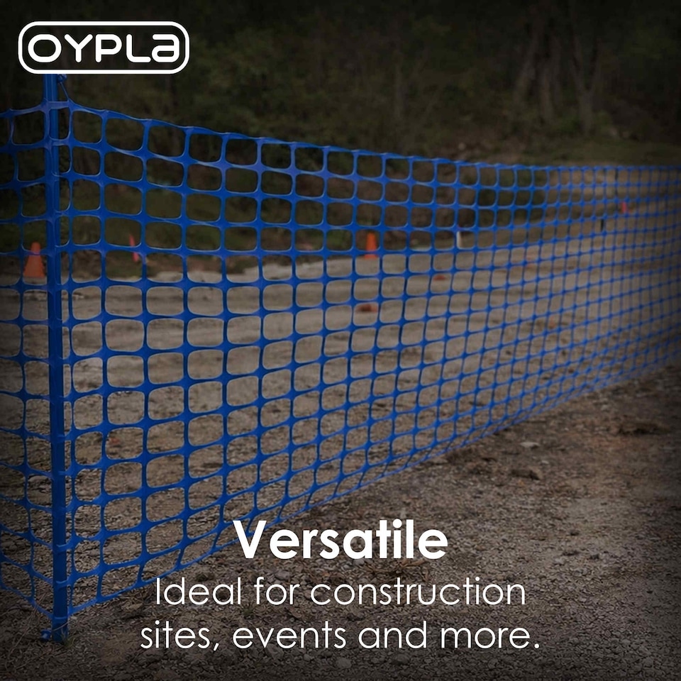 image 1 of Heavy Duty Blue Safety Barrier Mesh Fencing 1mtr x 25mtr | Blue | 1