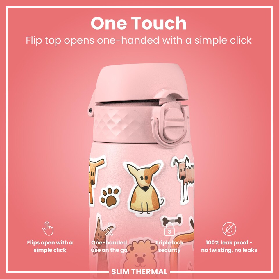 image 1 of Leak Proof Slim Water Bottle, Vacuum Insulated, 500ml (17oz)