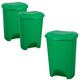 image 3 of 1 x 50L Commercial Medical Utility Green Coloured Recycling Waste Bin With Foot Pedal Green