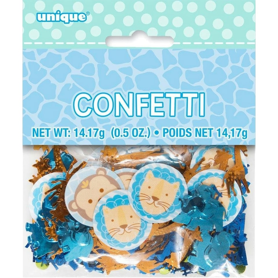 Unique Party Safari 1st Birthday Confetti - Gold/Blue - One Size