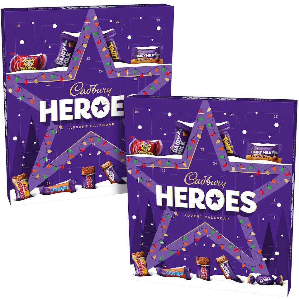 image 1 of Cadbury Heroes Chocolate Advent Calendars 230g (Bundle of 2)