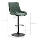 image 7 of HOMCOM Bar Stools Set of 2, Adjustable Bar Chairs 360 Degree Swivel, Green