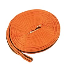 Kincade Brights Two Tone Padded Lunging Rein - Orange/Black - 8m