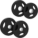 image 1 of Olympic Tri-Grip Rubber Weight Plates Black Pairs Sets 25kg