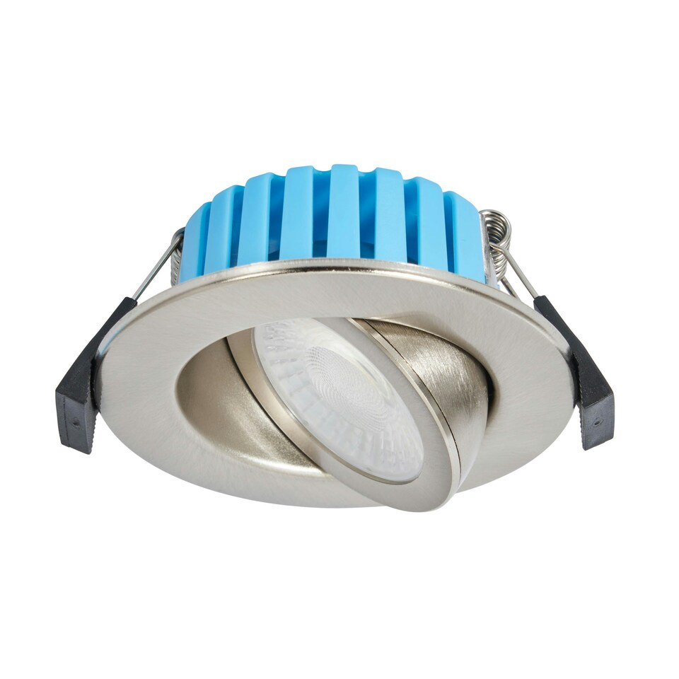 image 1 of BHS Hudson 7 Watt LED Adjustable IP65 Colour Changing Downlight | Silver | Satin Nickel | 1