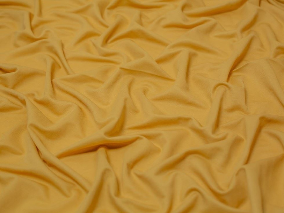 Minerva Core Range Gold Rayon Nylon Jersey Stretch Knit Fabric for Dressmaking, 160cm / 62" Wide - per metre