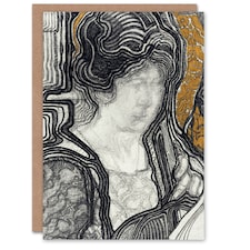 Reijer Stolk Art Card Woman Playing Cello Stylised Portrait