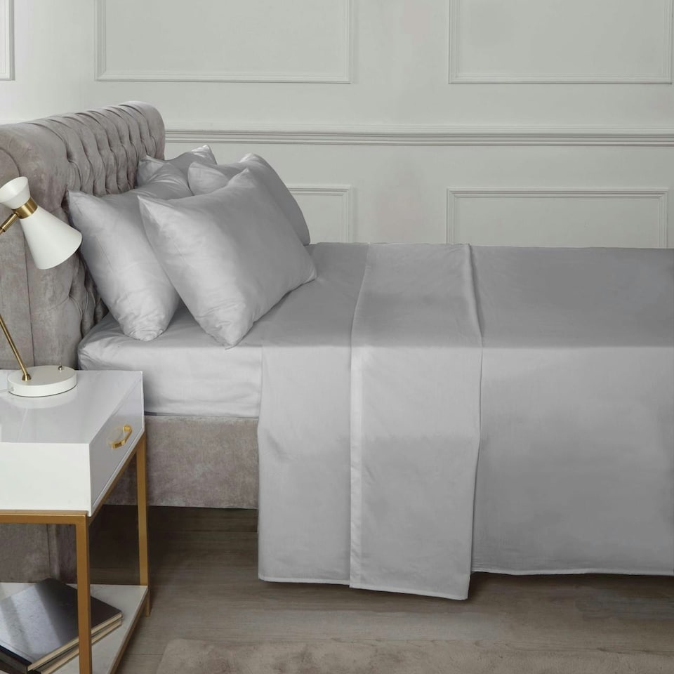 Percale 180TC 10" Fitted Sheet - Grey Grey | King