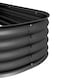 image 8 of Outsunny Galvanised Raised Garden Bed Planter Box with Safety Edging, Dark Grey