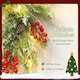 image 5 of HOMCOM 60 cm Prelit Christmas Wreath, Door Wreath with Realistic Branches