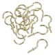 image 2 of 38mm Cup Hook Screws Picture Curtain Hangers Fasteners Brass Coated 75pc