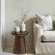 image 6 of Monco Dark Mango Wood Side Table Brown