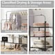 image 5 of CISTWAY Clothes Drying Rack Double Rods Garment Rack Siliver