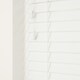 image 2 of 100cm Ultra White Smooth Finish Faux Wood Venetian Blinds with Strings  (120cm Drop) | White | White