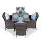 image 3 of Savannah Square 4 Seater Rattan Patio Dining Set | Grey | Grey