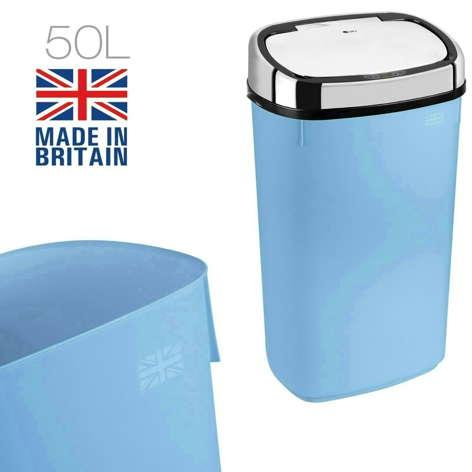 image 1 of Dihl 50L Sensor Bin Blue / Chrome Blue | 50
