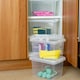 image 2 of Wham Crystal 5 x 7L Stackable Plastic Storage Boxes with Lids Clear Clear