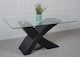image 2 of Valencia 160cm Small Glass Dining Table | Black | Black