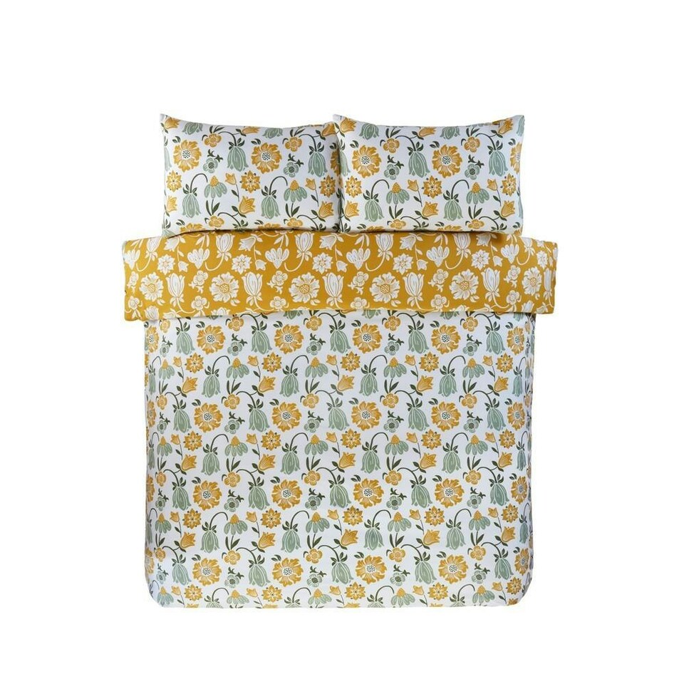 image 1 of Victorian Bloom Green Duvet Cover Set Green | Single