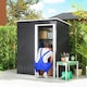 image 2 of Outsunny 5 x 3ft Garden Storage Shed Sliding Door Sloped Roof Tool, Black