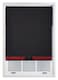 image 2 of FURNISHED Blackout Roller Blinds with Glitter Trim and Bow Insulated Designed Window Shade | Black | Black | (W) 210cm x (L) 210cm
