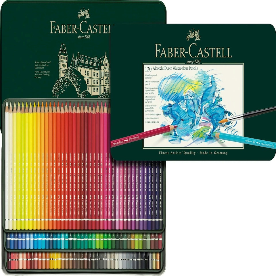 Tin of 120 Albrecht Drer Artists' Watercolour Pencils