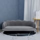 image 8 of PawHut Dog Sofa, Pet Couch Bed for Medium, Large Dogs w/ Legs, Cushion - Grey