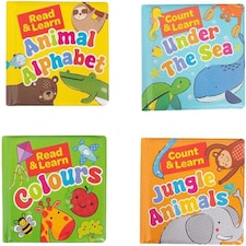 Pack Of 4 Baby Bath Books Educational Number Letters Stimulating Sensory